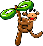 Balloon Twisting Monkey In Tree